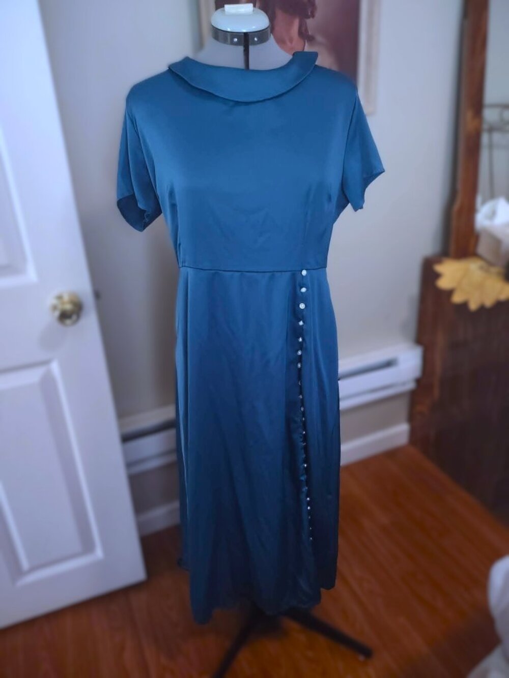 40's Style Satin Dress